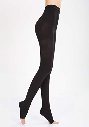 BriteLeafs Opaque Compression Stocking Pantyhose Therapeutic 15-20 mmHg Open Toe - Moderate Support