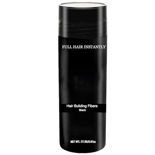Hair Fibres Black, Thick Fiber Hair Fibres for Instant Thicking Hair Building Fibres For Men & Women