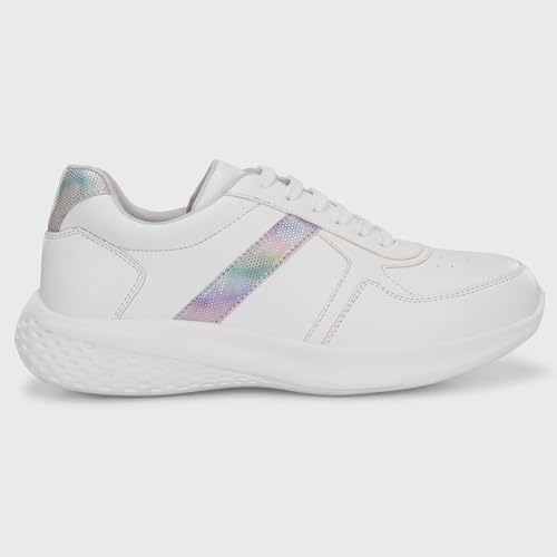 Image of Centrino Womens Casual Shoes | Colorblock Sneakers with Ultra Soft Cushion Lace-Up Shoes All-Day Comfort | Trendy & Lightweight Design | Low Top Flat Sole (7617)