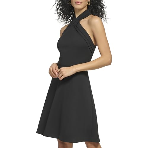 Image of DKNY Women's Night Out Twist Neck Sleeveless Dress