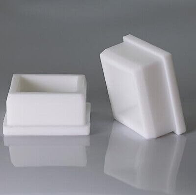 infinite tech pvc (outer) steel pipe end cap size (2x2) inch (pack of 2p) size (square) plastic plugs/tubing plugs/pipe plugs/furniture plugs/buffer/bush/shoes for furniture (white)