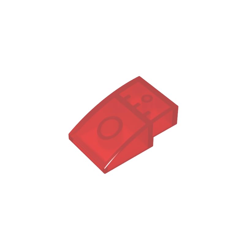 24309 Arched Brick Slope Curved 3x2 No Studs 50 Pieces GDS-1123 Compatible with Lego Building Blocks Color:Trans Red โ image 1