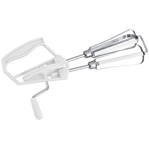 Gloglow Stainless Steel Rotary Hand Whip Whisk Egg Beater Mixer Cooking Tool Kitchen, White #TOP13