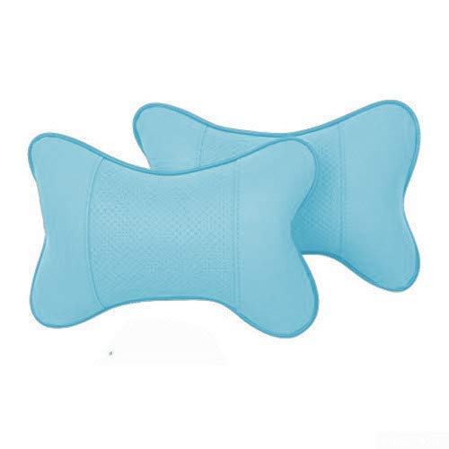PUM PUM PU Foam Car Neck Rest Cushion Pillow - Set of 2 (Size - 11 * 7 Inch),Sky Blue-picture-53