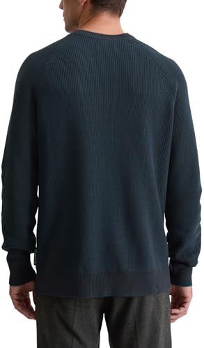 Marc OߴPolo Men's Regular Fit Round Neck Knitted Jumper, Blue (Dark Navy), S