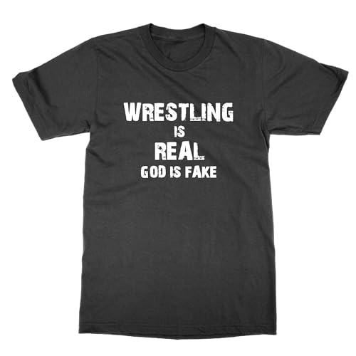 T-shirt Wrestling is Real haut streetwear homme et femme vêtement imprimé graphique