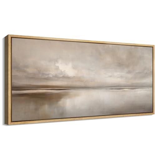 SIGNFORD Extra Large Framed Canvas Print Wall Art Calm Horizon