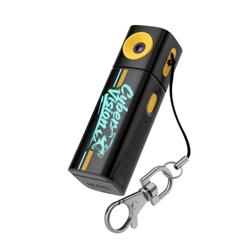 Caméra d'action 2K mini noire avec clé USB rétro et enregistreur vidéo portable de poche