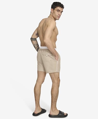 DKNY Men's Lightweight Quick Dry Volley UPF 40+ Protection Swim Trunk3