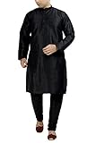 Chandrakala Men's Tunic Shirt Silk Blend Kurta Pajama Set Indian Wedding Festival Party Dress...