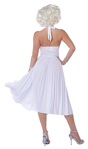 California Costumes 00748-Biały-XL (12-14) Deluxe Marilyn Celebrity Kostium dla dorosłych, Solidny, Biały, XL
