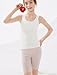SEAUR Girls Cotton Cami Undershirts Stretch Tank Top Breathable Sleeveless Camisoles Soft Tanks for Kids 9-10 Years 3 Pack White Pink Nude