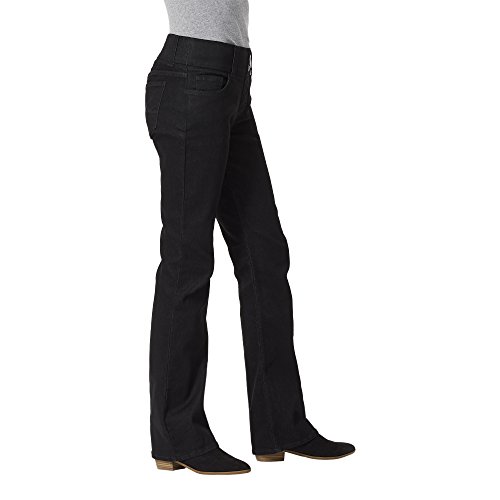Riders by Lee Indigo Women's Pull On Waist Smoother Bootcut, Black, 122