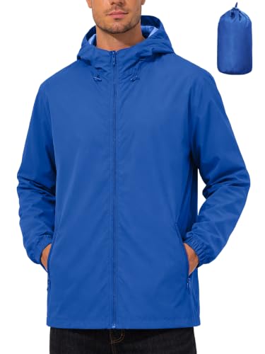 Image of UIQUR Mens Raincoat Waterproof Rain Jacket