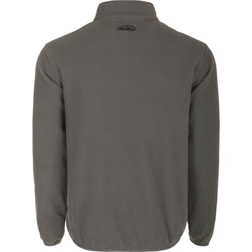 Image of Drake Waterfowl Men's Camp 2.0 Fleece Pullover | Hunting Anti-Pill Moisture Wicking 1 /4 Neck Snap Sweater with Chest Pocket