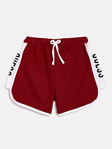 Image of Li'l Tomatoes Girls 100% Cotton Combo Shorts Pack of 2 | Soft & Breathable Summer Shorts | Elastic Waist Casual Wear | 2-14 Years