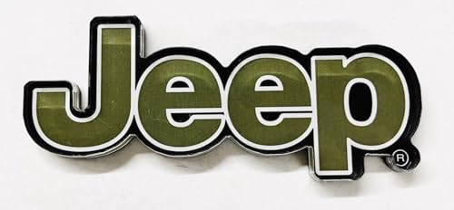 Jeep Logo Magnet – Olive Green Jeep Text Emblem | 3.85