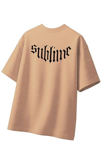 Image of Men's Oversized T-Shirt, 100% Cotton, Round Neck, Short Sleeve, Printed Chest and Back, Casual Summer Wear, S to 3XL
