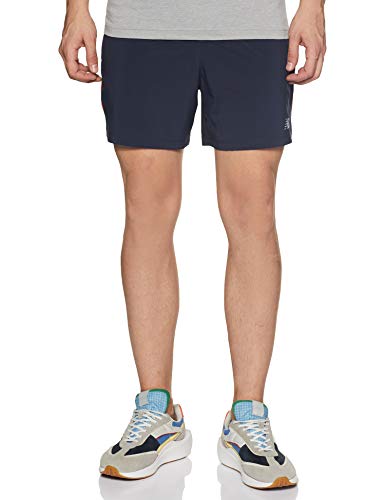 New Balance Men's Accelerate 5 Inch Lined Short MS93187 L Toro Red