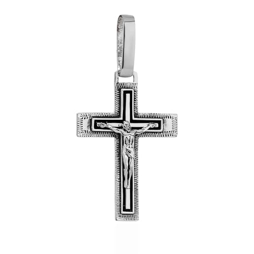 Croix en argent 925 NKlaus pendentif homme femme collier bijoux 16259