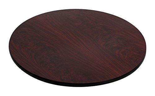 Flash Furniture 30'' Round Table Top with Black or Mahogany Reversible Laminate Top