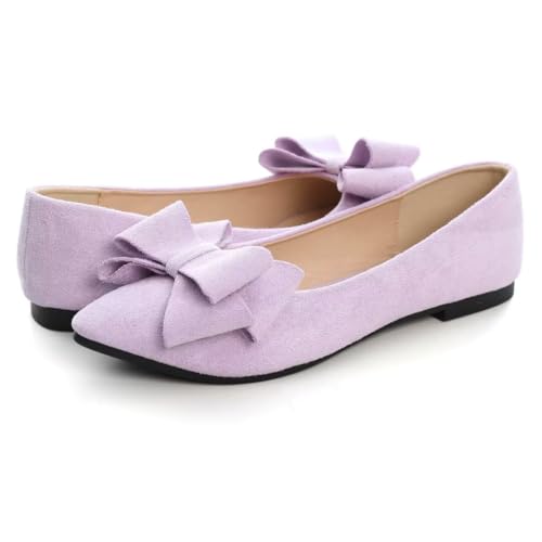 Image of TN TANGNEST Women Fashion Bowknot Flats Comfort Pointed Toe Dress Shoes
