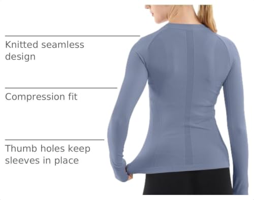 Image of MathCat Seamless Long Sleeve Workout Tops for Women