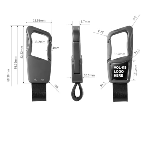 Image of GREENWORLD Premium Scratch-Proof Keychain /Keyring with Car Brand Name Logo | Durable Metal Keyring for Cars & Bikes with 2 Color Strap