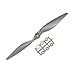 uxcell RC Propellers CW 11x7 Inch 2-Vane for Airplane Nylon Gray with Adapter Rings
