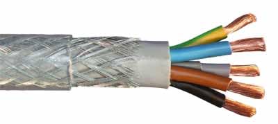 SY 5‑Core Cable – 0.75mm² GSWB Armoured, Flexible PVC, Coloured Cores for 3-Phase Power (Various Lengths) (50 Metres)