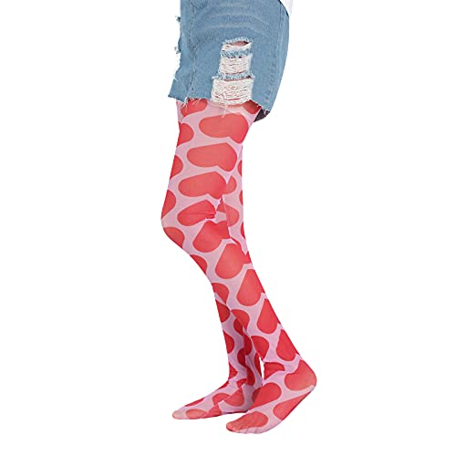 Image of NUFIWI Women Sexy Sheer Patterned Tights Leggings Pantyhose Stockings Colorful Y2k Funky Tights Vintage 90s Streetwear