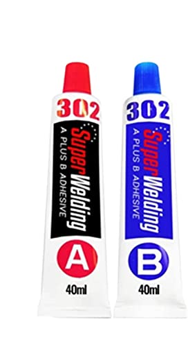 Titan Metal Repair Gel Mix, AB Caster Glue Metal Repair Agent, Industrial Heat Resistance Cold Weld Metal Repair Paste Gel Tools, Crack Sealant Industrial Welding Glue For Filling Cracks (10 ml+10 ml)