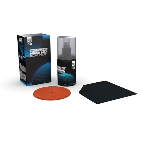 Reloop Premium 3-IN-1 Record Care Set - Solution complète pour le nettoyage des vinyles et des CD