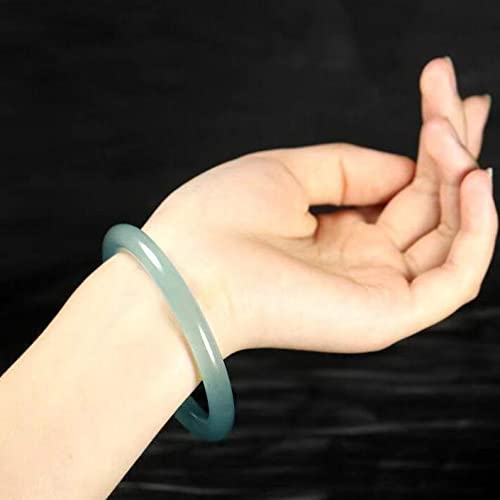 Bracelet en jade naturel vert clair de qualité supérieure avec boîte d'exception