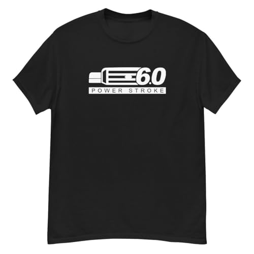 6.0 Power Stroke T-Shirt, Mens Diesel Truck Shirt with F250 Grille Black