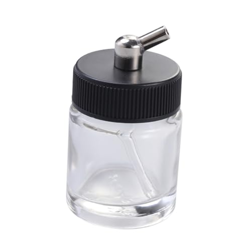 DOITOOL Klare Glas Airbrush Flasche mit Deckel und Adapter Nachfüllbare Farbe Flasche für Siphon Airbrush Modelle Master Badger Professionelles