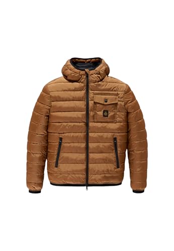 RefrigiWear Josh 24AIRMG23308NY0185 - Edredón corto con capucha, color marrón, marrón, L
