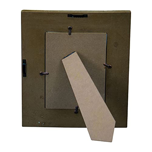 Foreside Home & Garden Black Rustic Plaid 5X7 Inch White Wood Decorative Picture Frame #TOP3