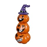 Tkidplw ハロウィン カボチャ オーナメント 樹脂 笑顔 笑顔 顔 彫刻 ホラーテーマ ホーム パーティー テーブル装飾 多種表現 像