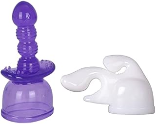 Massager Attachment Accessory Massage Attachments Accessories Silicone (Purple +White), White,purple