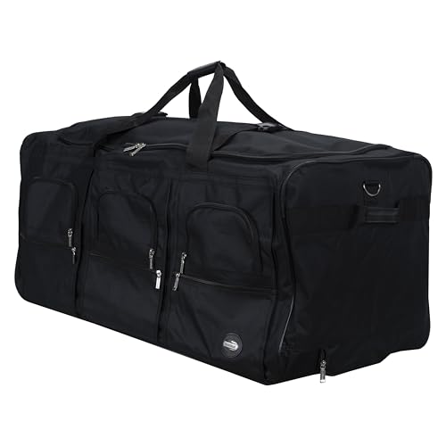 Image of Rockland Rolling Duffel Bag, Black, 22 inch
