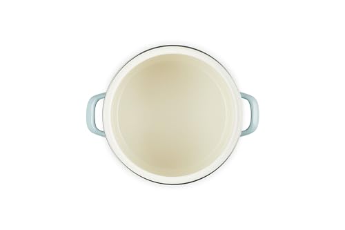 Le Creuset Enamel On Steel Stockpot with Lid, 8 Quart, Sea Salt