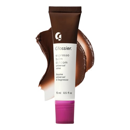 Image of Glossier Balm Dotcom Hydrating Tinted Lip Balm - Universal Salve, Up to 12Hr Moisture for Dry Lips, Cuticles & Skin - Lanolin, Beeswax & Castor Oil - Espresso, Mocha Tint, 15ml