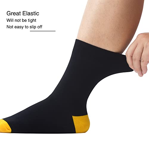 WeciBor Men's Dress Cool Colorful Fancy Novelty Funny Casual Combed Cotton Crew Socks Pack