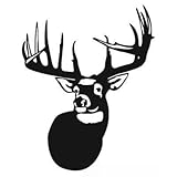 Express Yourself The Legend Whitetail Deer (Black - Reverse Image - Large) Decal Sticker - Big Game Collection - Deer