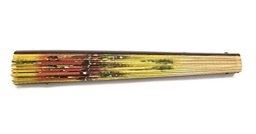 Image of Northeast Handicraft Traditional Handmade Sikkim Wall Hanging Fenery Fan (Yellow)