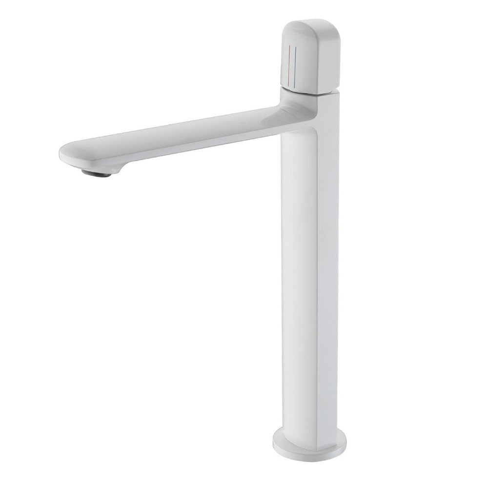 ZYCHSJXA Lift-Type All-Copper Above-The-Counter Basin Sitting-Type Washbasin Mixing Faucet (White)