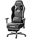 AutoFull C3 Gaming Stuhl, Ergonomisch Gaming-Stuhl mit Lordosenstütze, Höhenverstellbar & Neigungsfunktion, Gaming Stühle mit Fußstütze, Rennsitzdesign PU Leder, Schwarz (Verbreitern Sitzkissen)