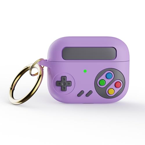 Image of Printme AirPods Pro 2nd Generation Case Cover, Classic Gamepad Design Case Military Hard Shell Protective Cover for Apple AirPods Pro 2 /1 Charging Case for Kids Men Women (Purple)