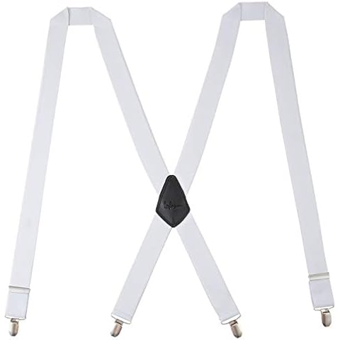 Mens Braces LAFAYON X-back suspenders for Men 35mm 9 Colors with 4 Strong Clips Heavy Duty Braces Cover